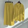 Женская летняя блузка и брюки, повседневный комплект из двух предметов