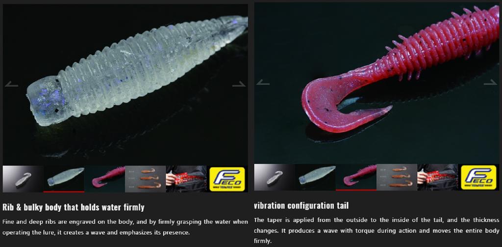 Распродажа Jackall Мягкая приманка Wobbring Хвост личинки 3 дюйма Зеленый P Перец (0003)