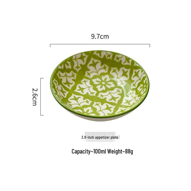 Богемная керамическая пиала для соевого соуса - Маленькая столовая посуда для приправ для японской кухни и десертов