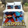 Постельное белье Ufo Robo Grendizer Goldorak 3D-печать Подходит для спальни Комплект с пододеяльником и наволочками Детский домашний текстиль