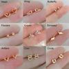 925 Silver Helix Cartilage Tragus Hypoallergenic Dinosaur Butterfly Mini Stud Earrings Heart Star Circle Ear Piercing Jewelry