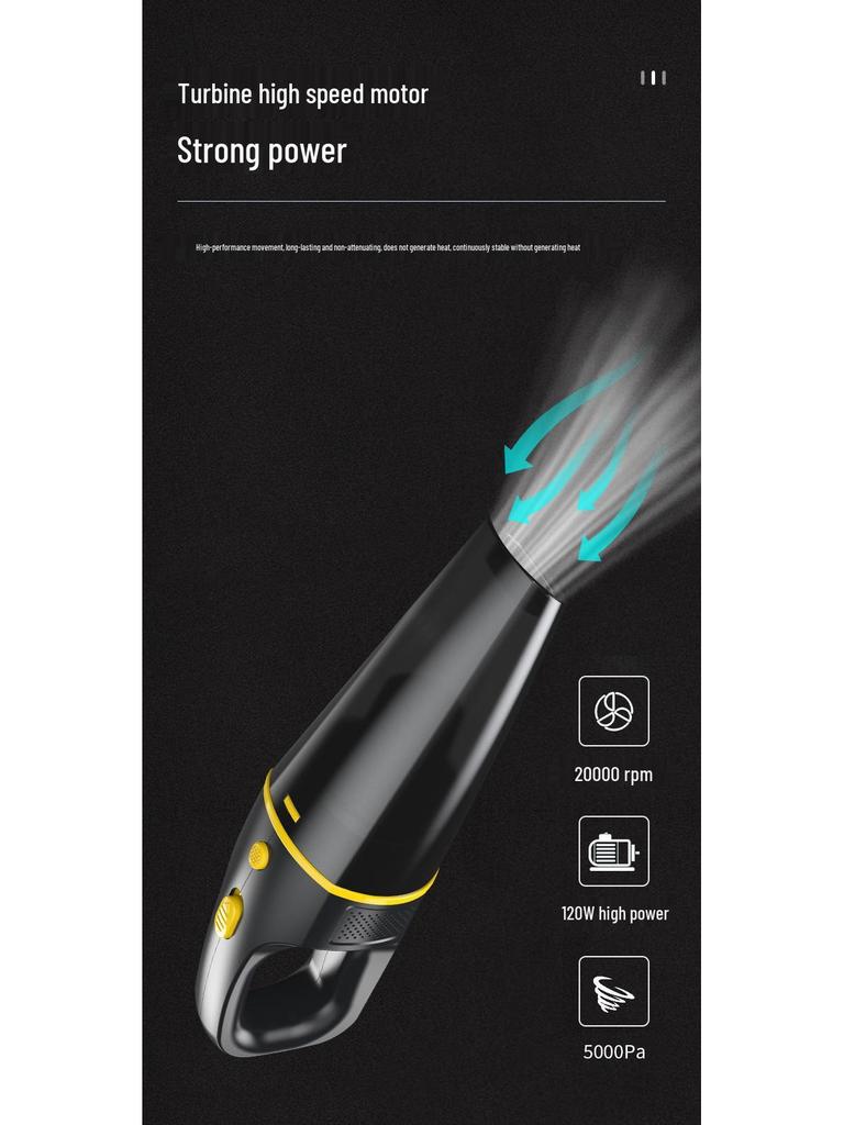 Мини-ручной портативный пылесос высокой мощности двойного назначения для автомобиля и дома