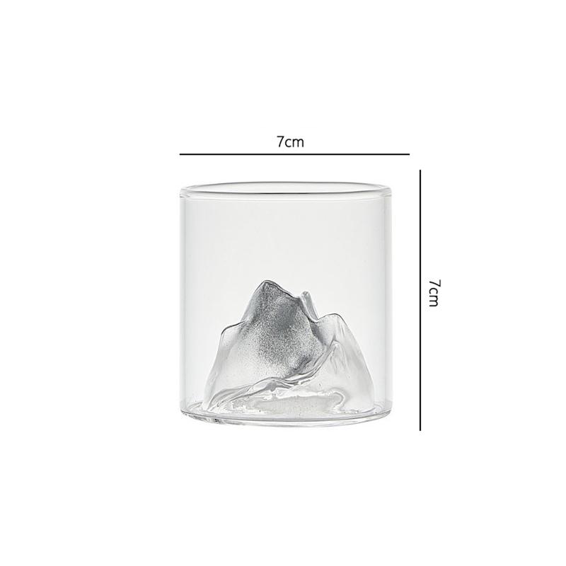 Стеклянная чашка в форме айсберга объемом 170 мл/320 мл, разноцветные стаканы для воды, термостойкая кружка для чая, персонализированные стаканы для питья, кофейная чашка