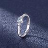 Fashion Women Rings 925 Silver Jewelry Heart Shape Blue Zircon Gemstone Finger Ring for Wedding Engagement Party Gift Ornaments