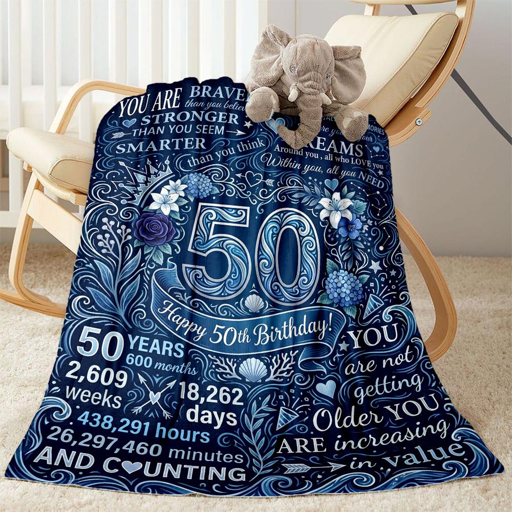 Vintage 1976 Milestone Birthday Flannel Blanket-Soft and Suitable for Sofas,Beds,Offices,Travel,All Seasons,Great Gift for Holidays and Birthdays.