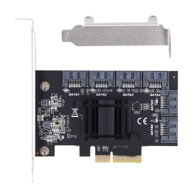Карта-адаптер PCIe 3.0 X4 на SATA 3 Высокоскоростная карта расширения PCI Express на 6 портов SATA 3 для