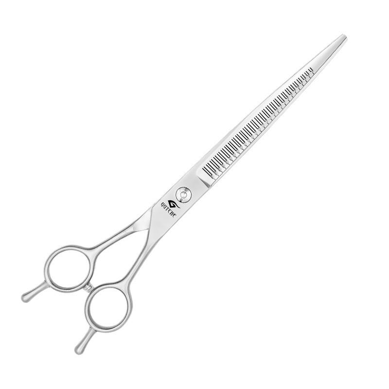 Stainless Steel Pet Grooming Scissors Dogs - Curved Tip Thinning Shears Poodle Clipper Straight Bent Styles 8 Inch