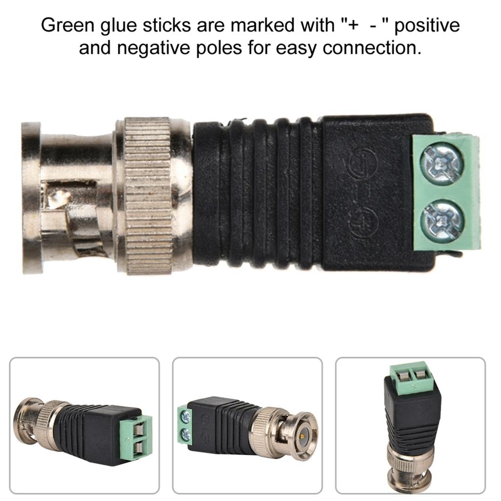 BNC-штекер Винтовой разъем Коаксиальный адаптер видеобалуна