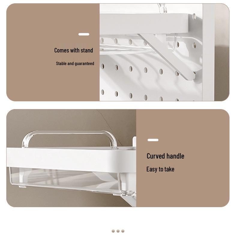 Настенная кухонная перфорированная доска без сверления: Многофункциональный набор-органайзер для хранения крышек от кастрюль и мисок