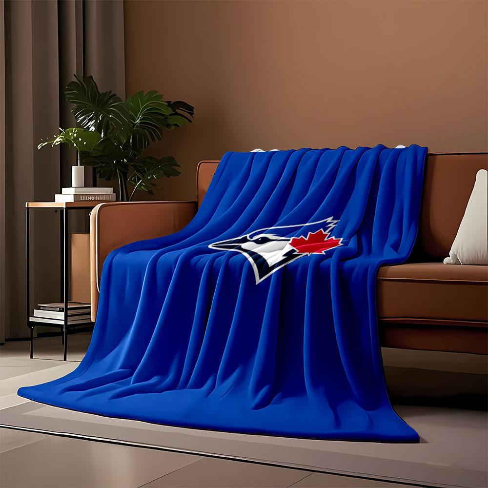 Blue Jay and Maple Leaf Logo print blanket soft and cozy perfect for the living room bed sofa or a nap,gift