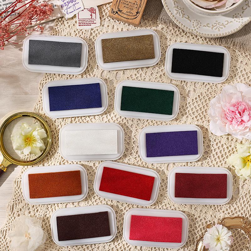 12 colors Oil-based ink, ink paste and retro ink pad Scrapbooking accessories