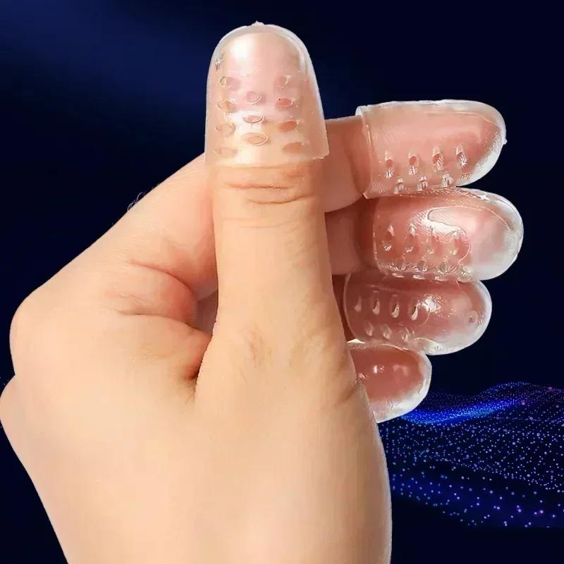 5/100pcs Transparent Silicone Toe Covers Women Gel Little Toes Protector Tube Foot Care Finger Caps Elasticity Prevents Blisters