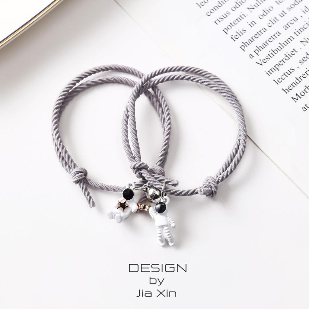 2 шт., браслет со звездами астронавта для женщин, влюбленных, пара, магнит, подвеска, женские и мужские парные украшения для дружбы