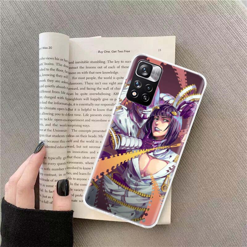 Чехол для телефона JoJo Kira Yoshikage Killer Queen для Redmi Note 13 12 Pro Plus 14 15 Pro 5G 11 11T 11E 11S 10 Pro 10S 9 9S Cover Cell