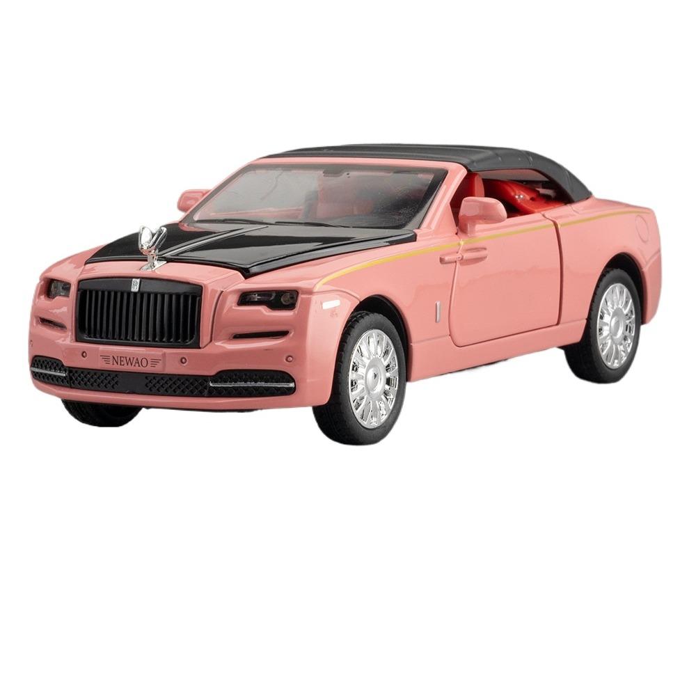 1/32 Rolls Royce Dawn Alloy Car Diecast Metal Model Sound & Light Toy Collect Display Ornament Home Decoration Gift for Children