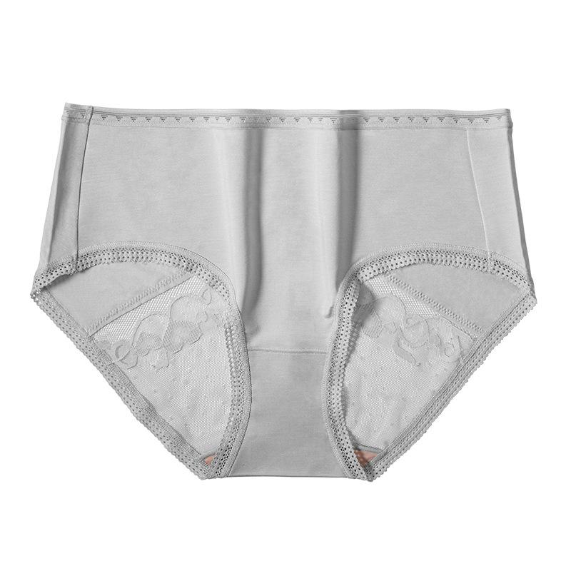 Антибактериальное женское нижнее белье, сексуальное кружевное нижнее белье со средней талией, дышащее нижнее белье с треугольниками