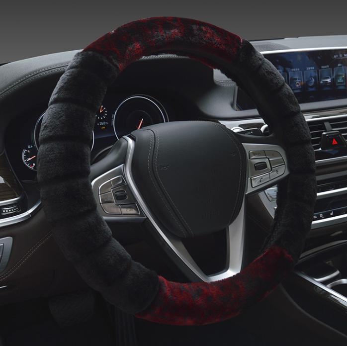 Зимний супер мягкий плюшевый чехол на руль автомобиля универсальный теплый искусственный мех авто руль на руль 37/38 см 2019 новый