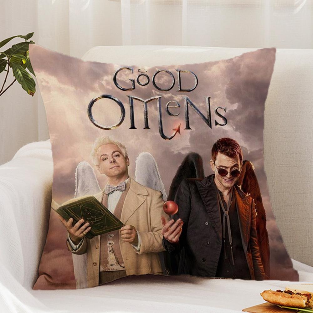 ТВ G-Good O-Omens Наволочка Премиум Комфорт Двусторонняя Наволочка для Подушки - Двусторонний Дизайн для Дома и Автомобиля