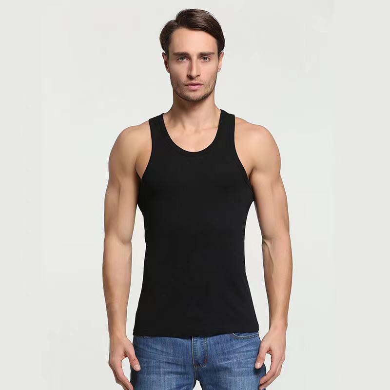 Мужской спортивный жилет без рукавов Slim Fit I-образной формы