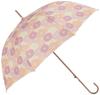Длинный зонт MOONBAT романтический ретро цветочный узор ветрозащитный длинный зонт дождевик зонт от прыжков защита от ультрафиолета розовый длина 60 см [ESTA]
