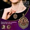 Pendant - All-Seeing Eye Necklace, Card Pendant, Mystic Divination Jewelry, Spiritual Guidance, Fate Insights, Smooth Rotation