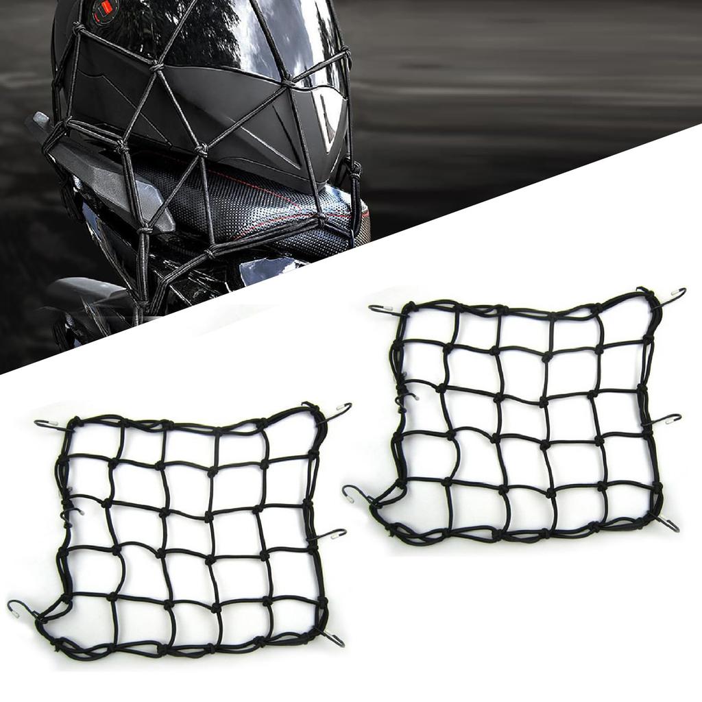 2 Pcs Touring Net, Motorcycle Travel Net, Bike Net, 15.7 X 15.7 Inches (400
