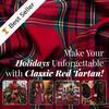 Unstitched Christmas Yarn Dyed Tartan Red Check Fabric for Sewing Sold By Meter