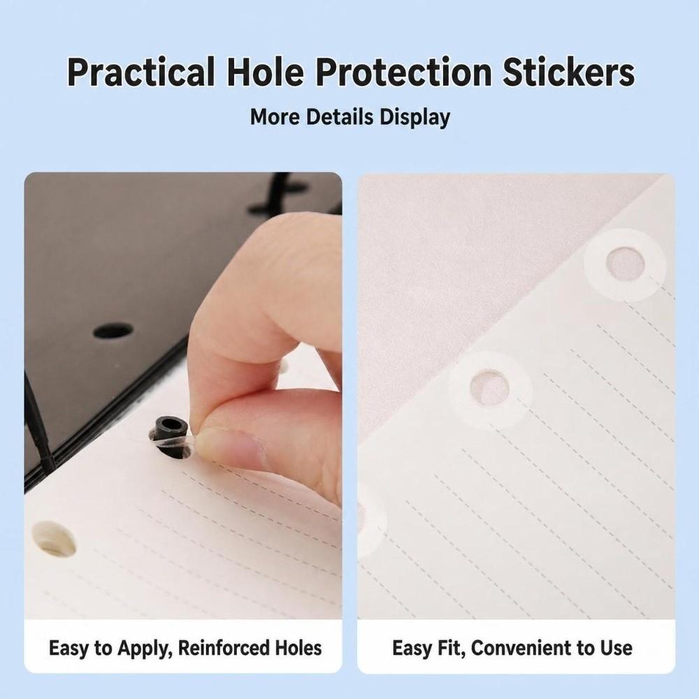 200Pcs Round Loose Leaf Hole Reinforcers Paper Hole Reinforcement Labels School Stationery
