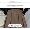 Pleated Midi Skirt for Women - High Waist Ballet Style A-line, Perfect for Autumn and Winter Commutes