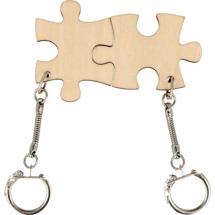 Wooden Keychain To Decorate - Puzzle
