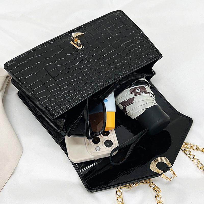 Yogodlns Luxury Flap Shoulder Bag For Women PU Leather Underarm Bag Fashion Small Square Crossbody Bags Purse Totes