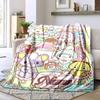 Sweet Tea Party With Cute Characters Multi Purpose Customizable Blanket Customize Your Name Ultra Soft For Sofa Couch Office Bed Picnics Four Seasons