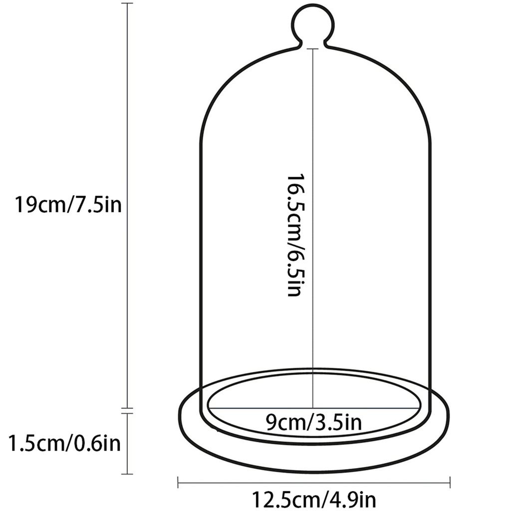 Clear Glass Jar Dome Cover Decorative Clear Glass Dome Cloche Bell Cover Fresh Flower Glass Cover