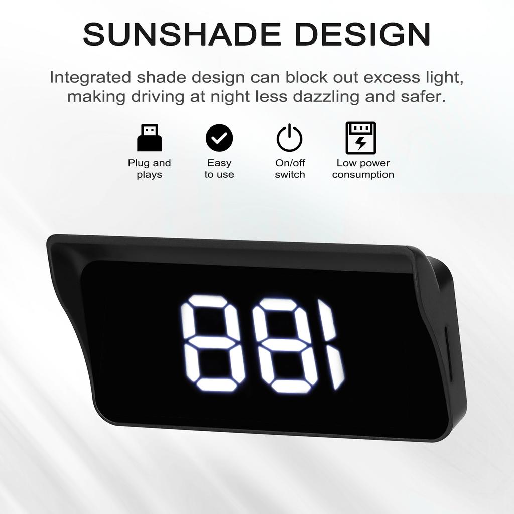 Автомобильный проекционный дисплей на лобовом стекле Проекционный дисплей на лобовом стекле Светодиодный цифровой спидометр со светоотражающим покрытием