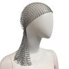 Fishnet Hat Sparkling Rhinestones Elastic Mesh Headband with Geometric Pattern Summer Beach Party Nightclub Rave Hair