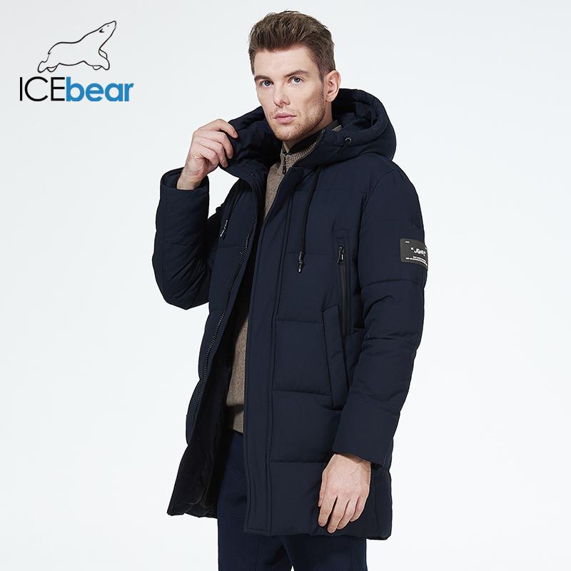ICEbear 2023 Winter Jackets for Men Casual Cotton Coat Mid-length Puffer Parkas