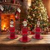 Christmas Gift for Kids Wooden Cash Holder Holiday Money Decorations, Santa Reindeer DIY Ornament Assembly Clip, Festive Card Slot, Party Decor