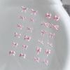 50 шт. Светло-розовые бантики-шармы для ногтей 3D-смола Ленточный бант Декор для маникюра Мини Кавайный галстук-бабочка Принадлежности для маникюра DIY