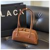 Ielgy Retro Fashion Underarm Bag Trendy Bowling Bag Casual One Shoulder
