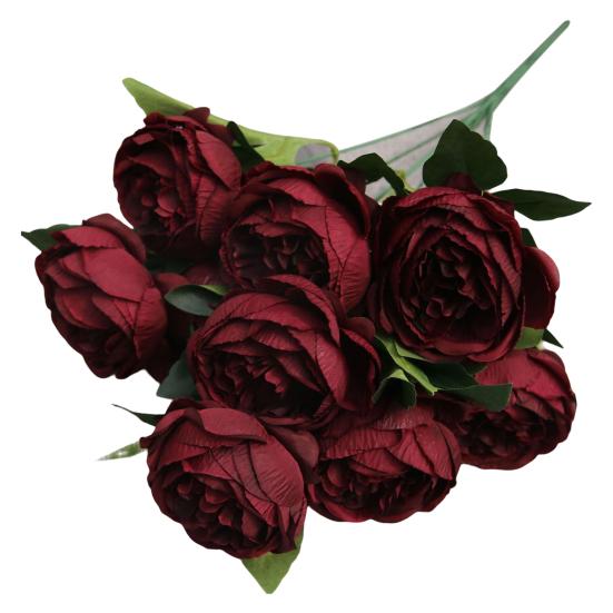 Поддельный букет цветов, не выцветающий, «сделай сам», не требующий ухода, красивый, с 10 головками, роскошная имитация розы, пиона для гостиной