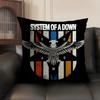 Горячая Рок-группа S-System Of A Down Наволочка Летняя Дышащая Льняная Ткань Двусторонняя Печать Чехол для Подушки Дивана Домашний Декор