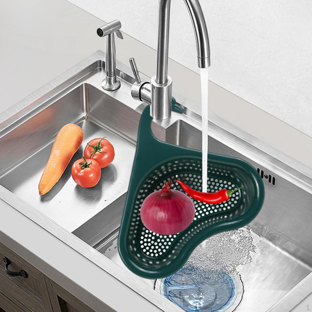 Kitchen Sink Drain Basket Food Strainer Cleaning, Washing and Drainer Triangular Convenient