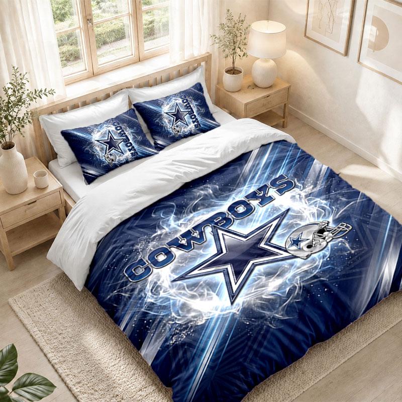Комплект постельного белья 1 пододеяльник 2 наволочки Принт Dallas Cowboys Спальня Домашний декор