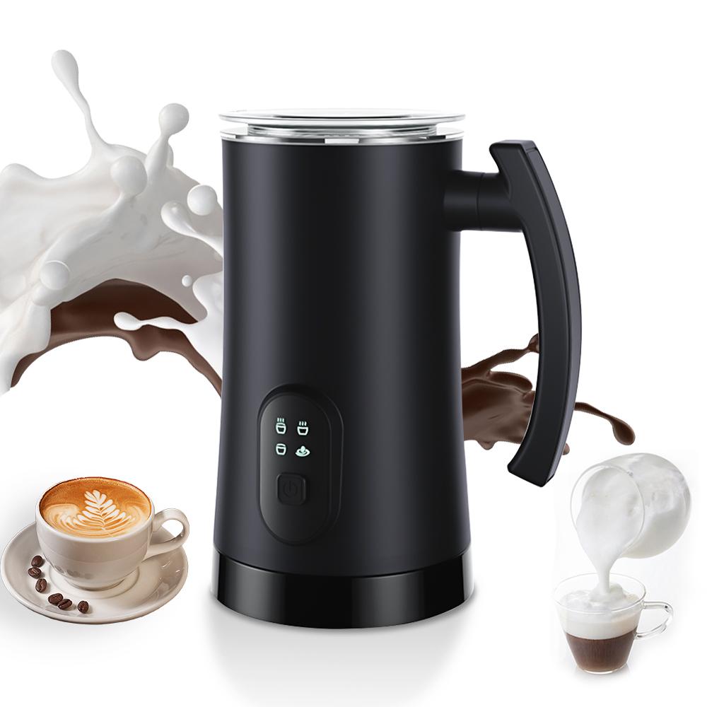 Электрический вспениватель молока из нержавеющей стали 4 в 1, горячий/холодный пенообразователь, бесшумная работа 400 Вт, антипригарное покрытие KTY