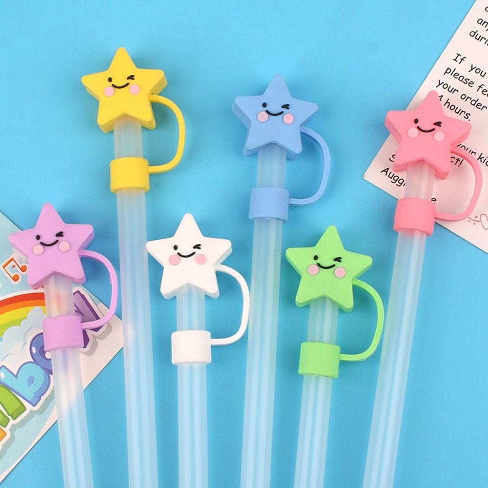 Reusable Drinking Dust Cap Silicone Straw Tips Cover Creative Silicone Straw Plug Water Glass