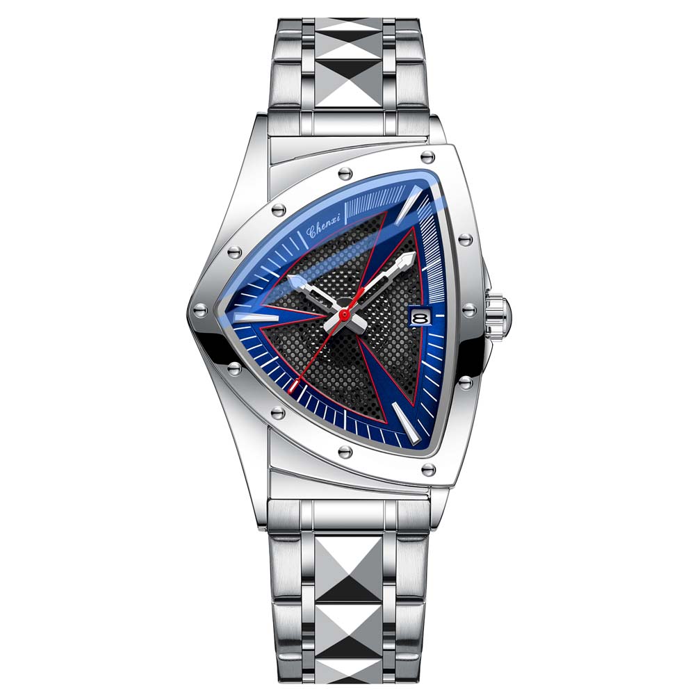 CHENXI Fashion Men's Watch Quartz Wristwatch Casual Hollow Triangle Watch Luxury Men's Gift Clock Relojes Para
