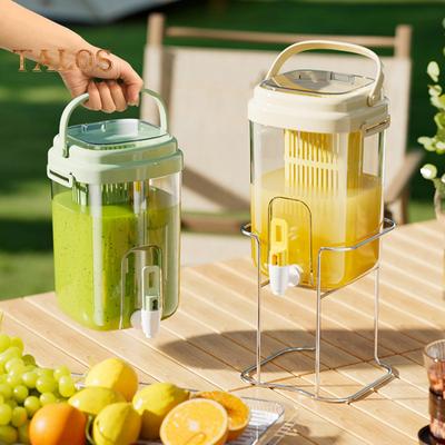 Диспенсер для воды с краном, летний кувшин для сока без бисфенола А, для холодильника, 5 л, герметичный, для заваривания холодного чая и фруктов, кувшин, большая емкость для напитков