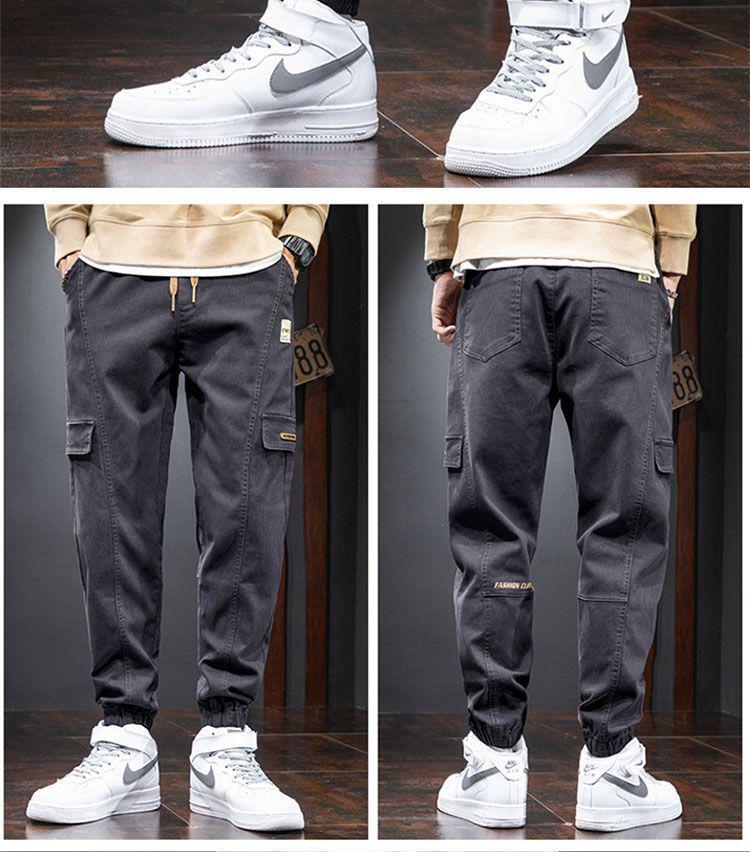 Men's Winter Fleece-Lined Cargo Harem Pants - Loose Fit, Trendy, Plus Size