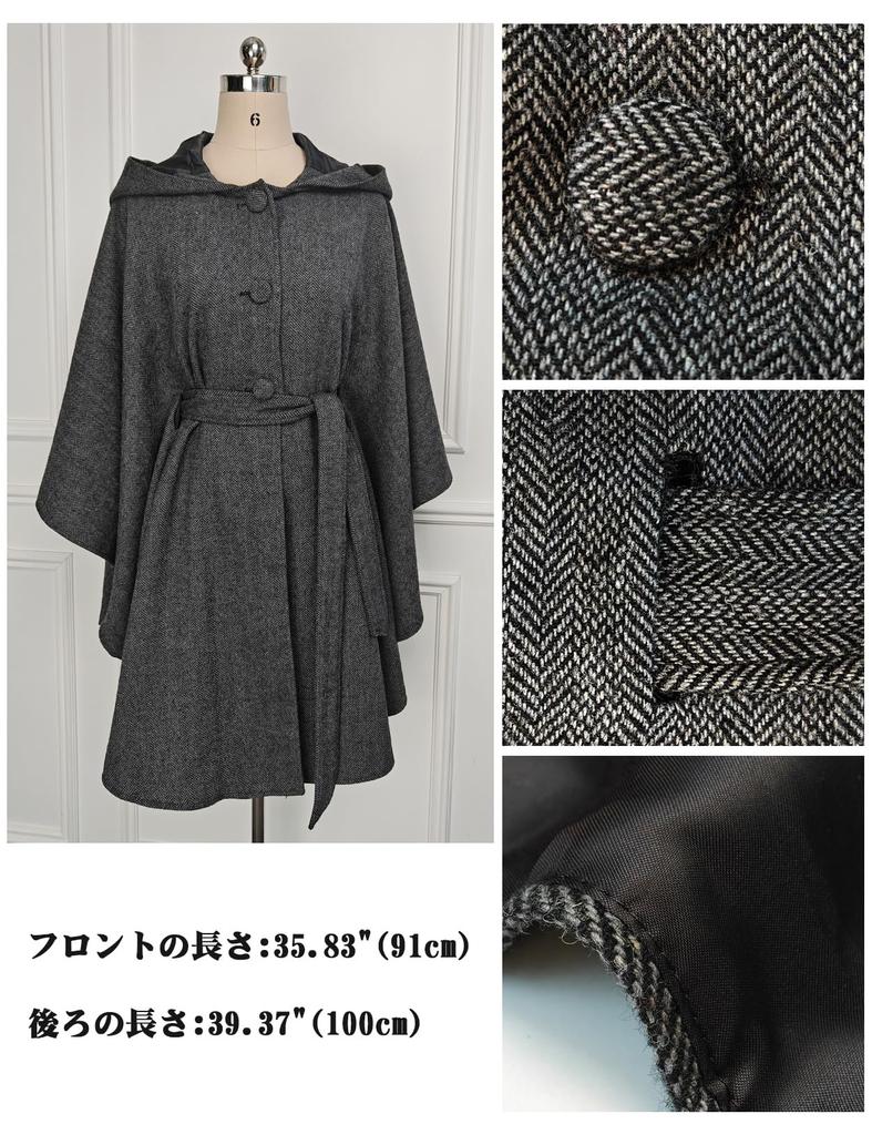 Шерстяная накидка в японском стиле, один размер, мохово-зеленый [BEAUTELICATE] пальто, женская накидка, пончо, смесь, верхняя одежда, пальто, пояс, без рукавов, на подкладке, большинство,