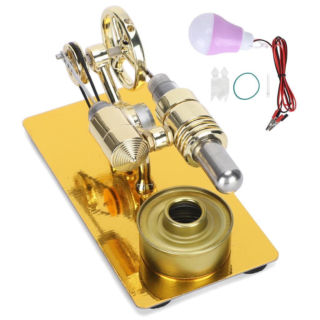 Модель двигателя Стирлинга Генератор Мотор Лампочка Внешнее сгорание Физика Образование Наука Игрушка